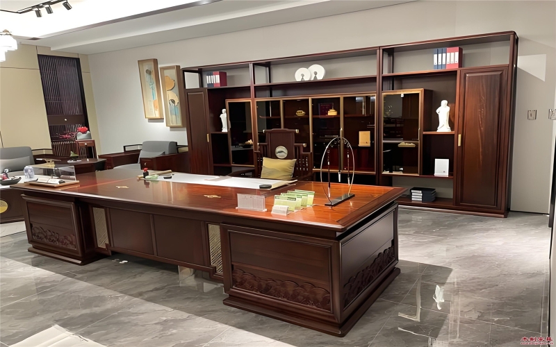 新中式实木总裁办公组合家具