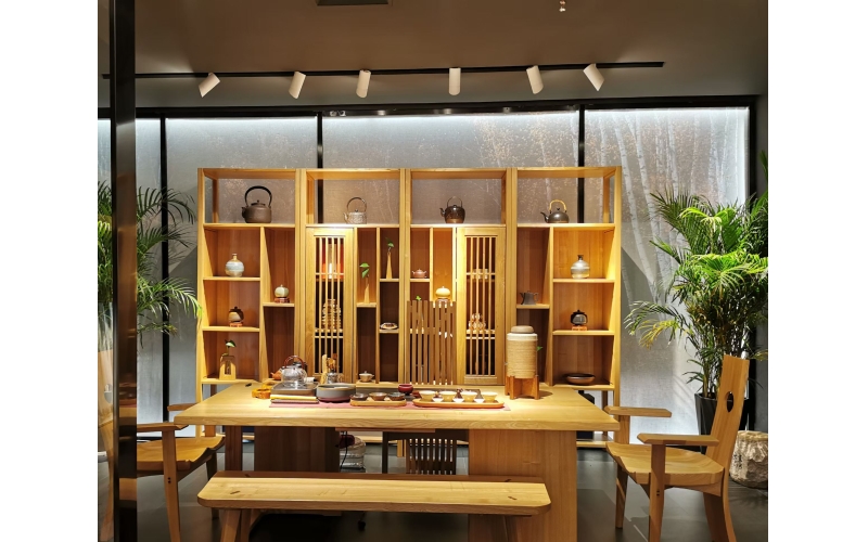 水曲柳实木茶空间组合产品