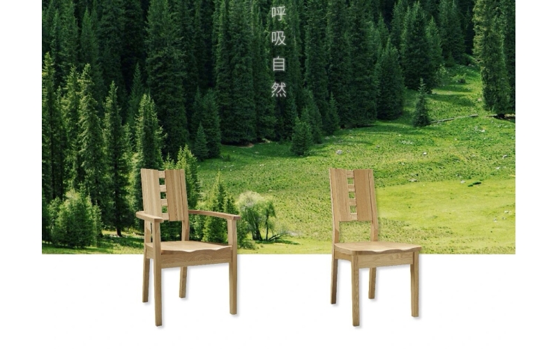 水曲柳木椅：原生木韵 呼吸自然